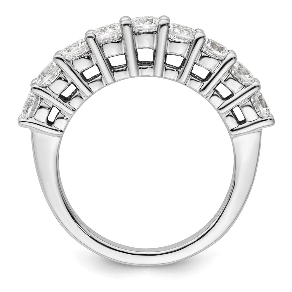 14K Weißgold Ehering mit 9 natürlichen Diamanten