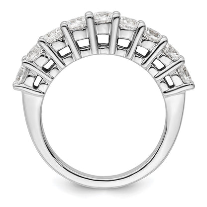 14K Weißgold Ehering mit 9 natürlichen Diamanten