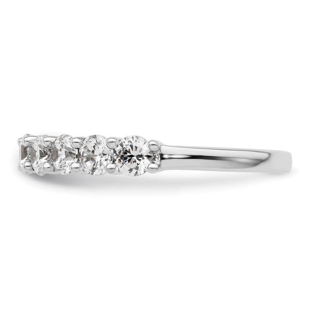 14K Weißgold Ehering mit 9 natürlichen Diamanten