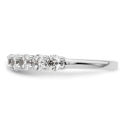 14K Weißgold Ehering mit 9 natürlichen Diamanten