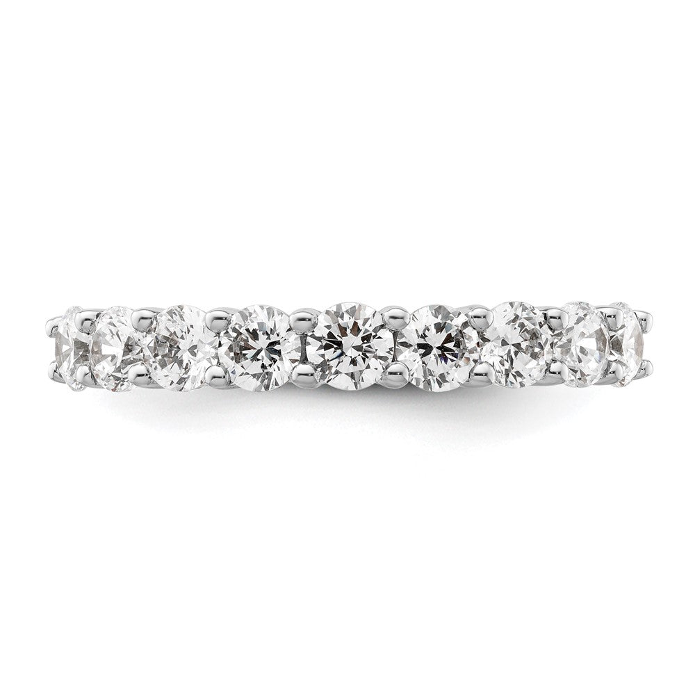 14K Weißgold Ehering mit 9 natürlichen Diamanten