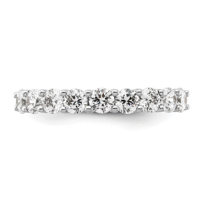 14K Weißgold Ehering mit 9 natürlichen Diamanten