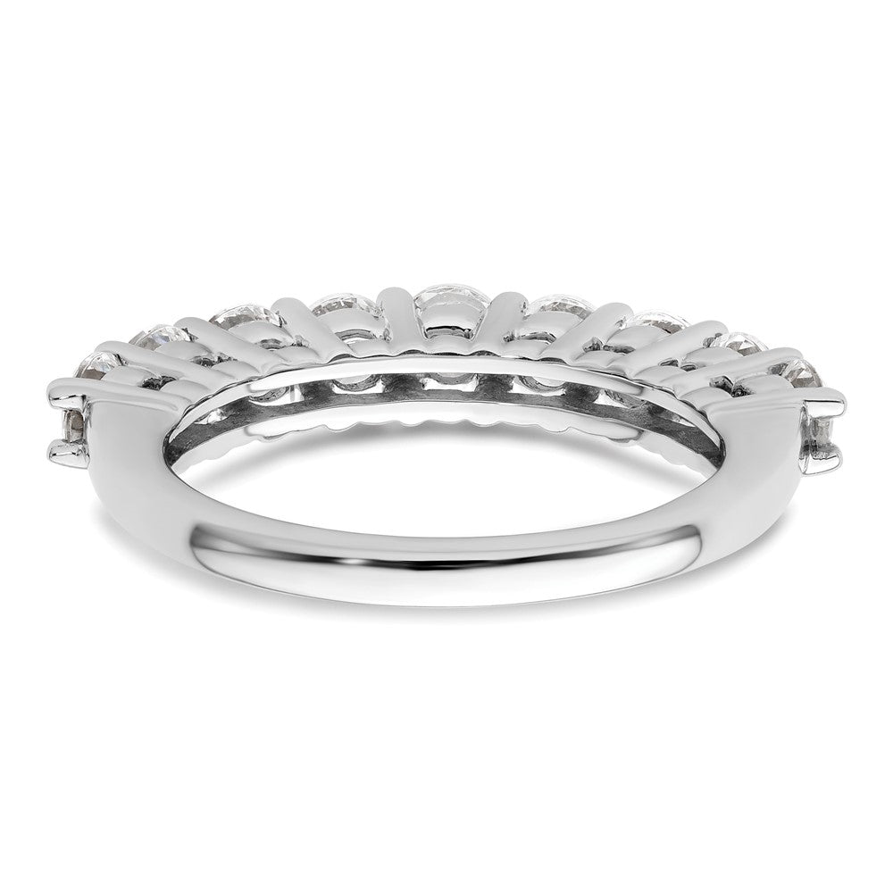 14K Weißgold Ehering mit 9 natürlichen Diamanten