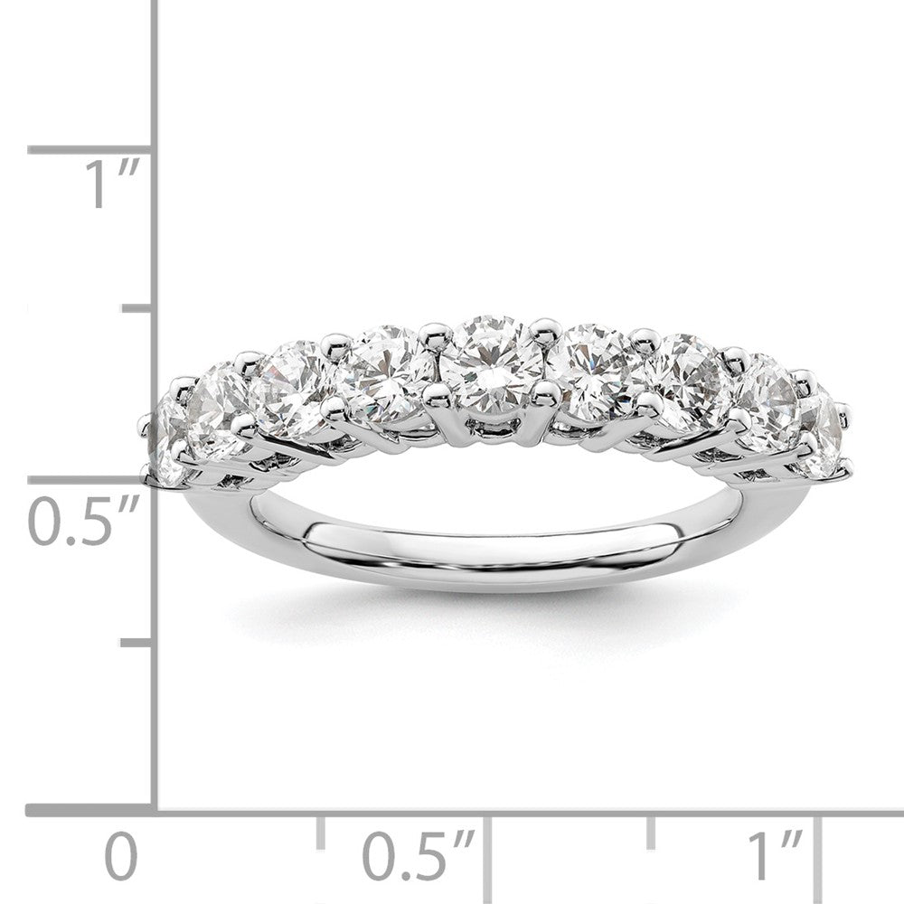 14K Weißgold Ehering mit 9 natürlichen Diamanten