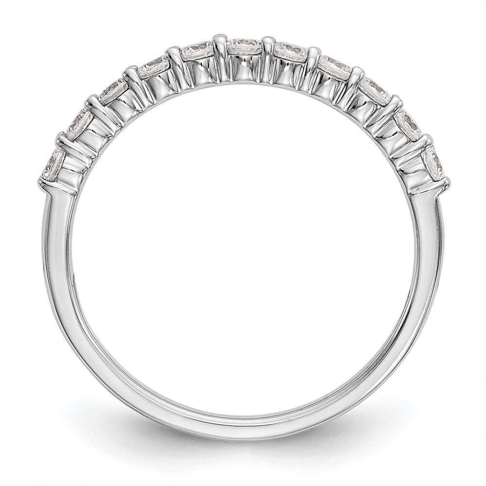 14K Weißgold Ehering mit 11 natürlichen Diamanten