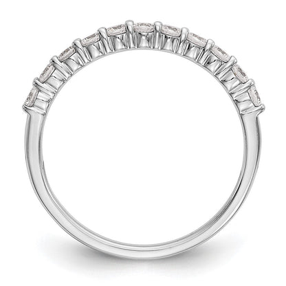 14K Weißgold Ehering mit 11 natürlichen Diamanten
