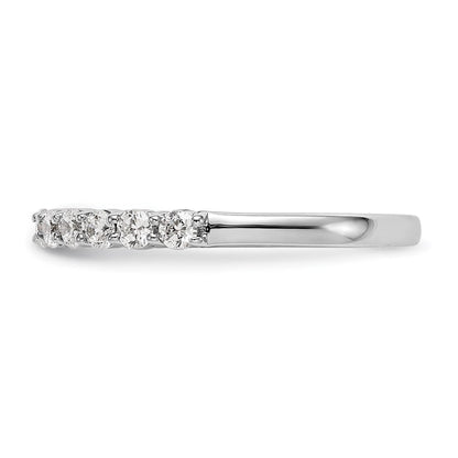 14K Weißgold Ehering mit 11 natürlichen Diamanten