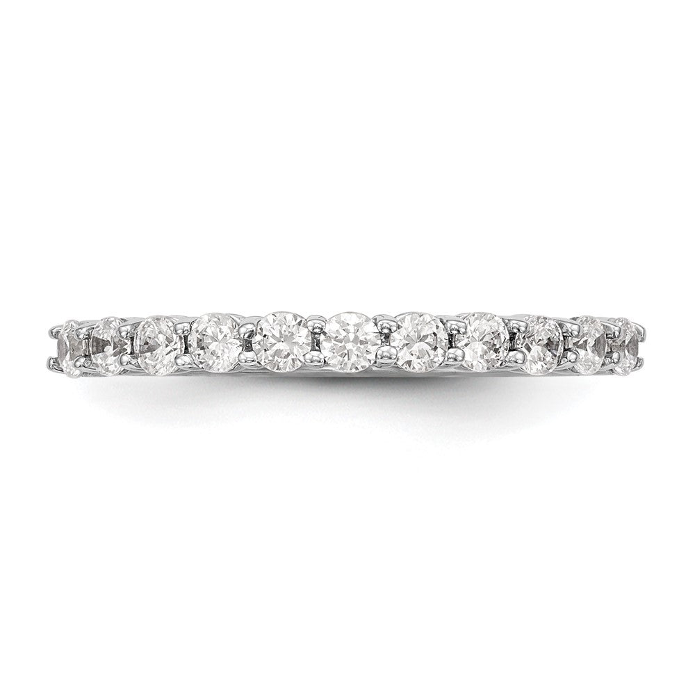 14K Weißgold Ehering mit 11 natürlichen Diamanten