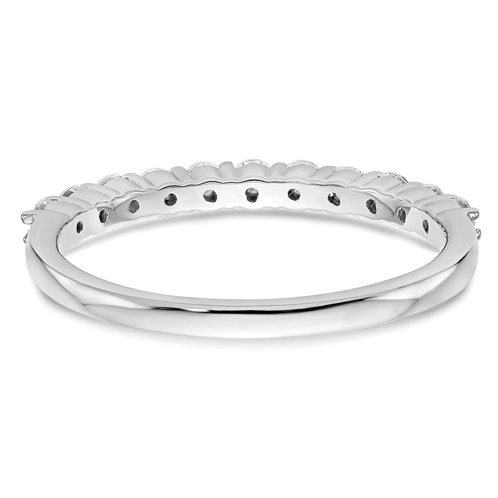 14K Weißgold Ehering mit 11 natürlichen Diamanten