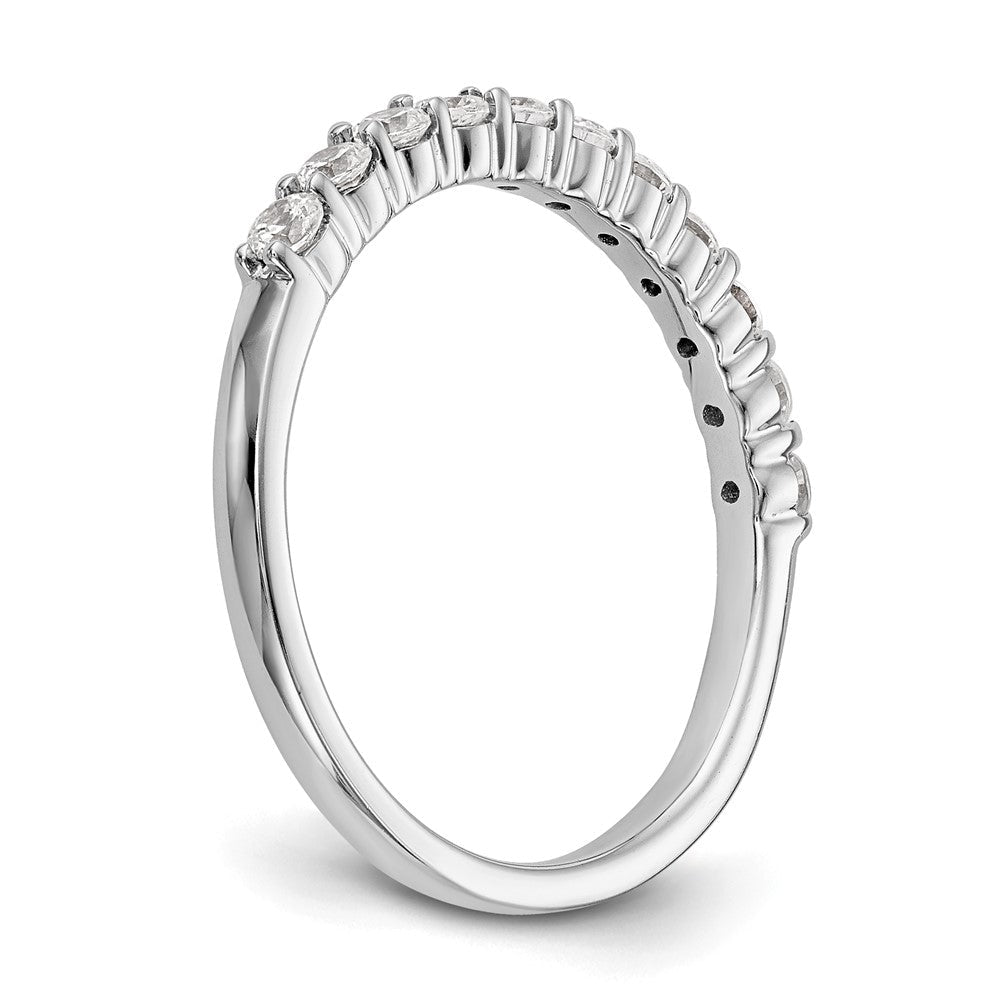 14K Weißgold Ehering mit 11 natürlichen Diamanten