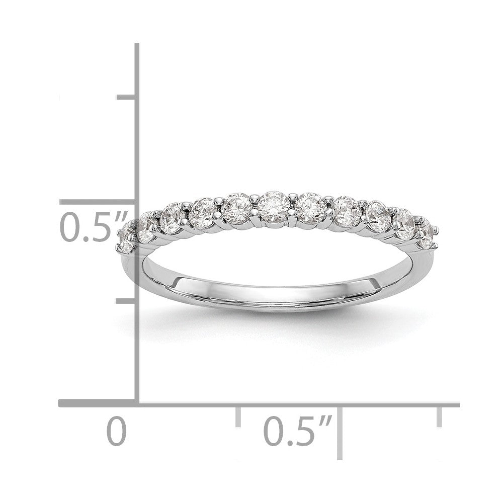 14K Weißgold Ehering mit 11 natürlichen Diamanten