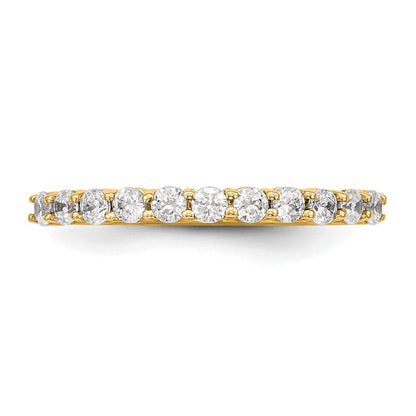 14K Gelbgold Ehering mit 11 echten Diamanten