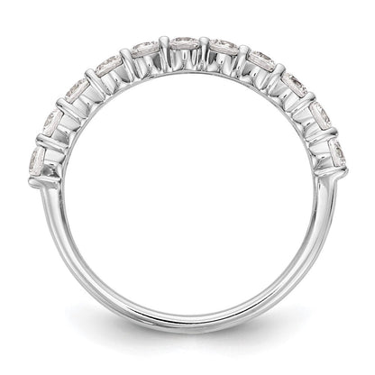 14K Weißgold 0,75 ct. Laborgezüchteter Diamant VS/SI+ G+ Elf-Stein-Ring