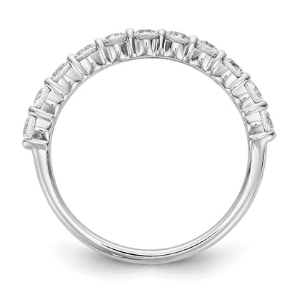 14K Weißgold Ehering mit 11 natürlichen Diamanten
