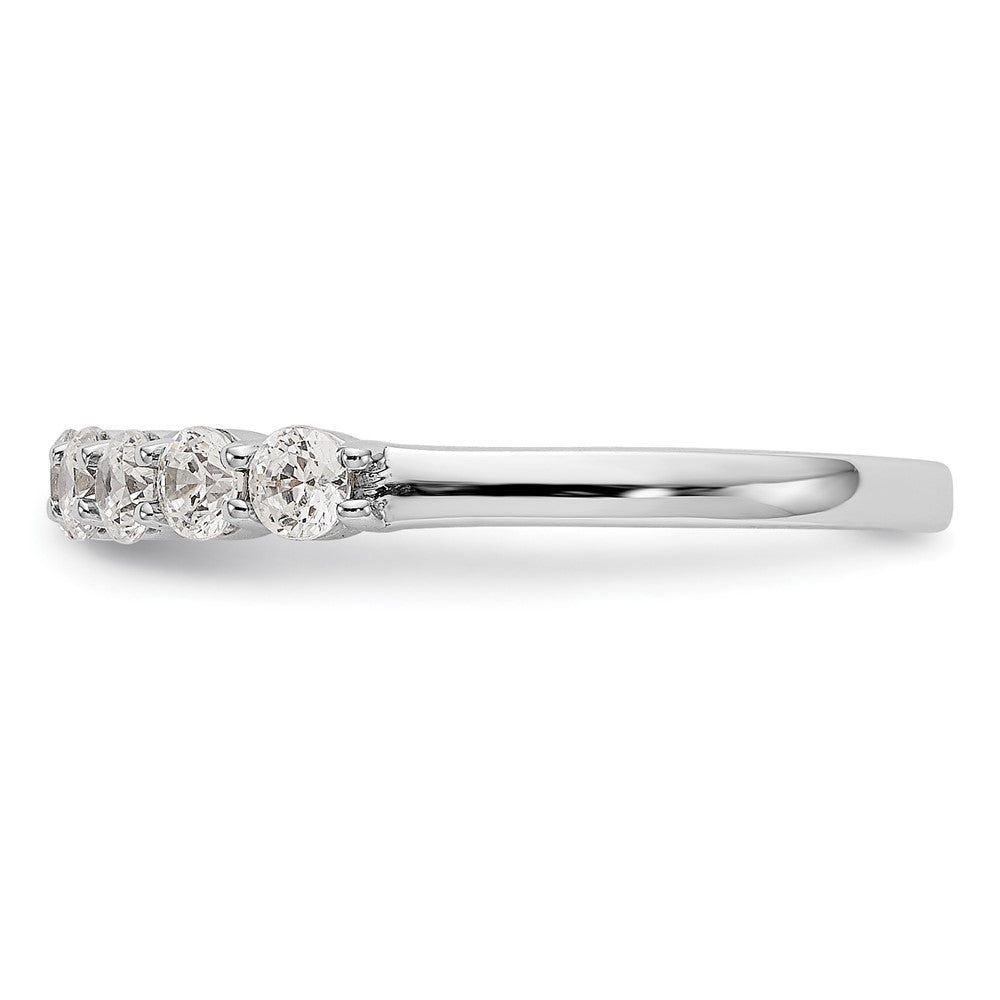 14K Weißgold Ehering mit 11 natürlichen Diamanten