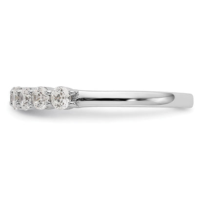 14K Weißgold Ehering mit 11 natürlichen Diamanten