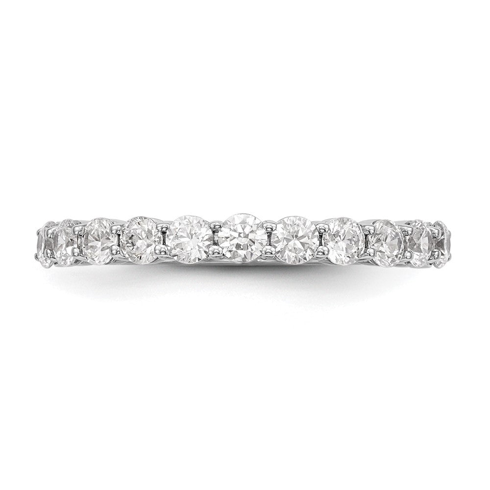 14K Weißgold 0,75 ct. Laborgezüchteter Diamant VS/SI+ G+ Elf-Stein-Ring