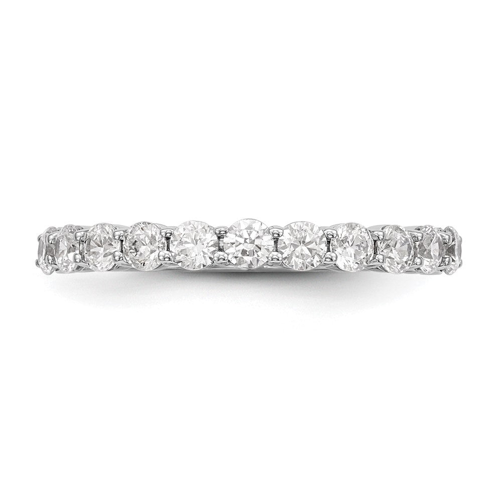 14K Weißgold Ehering mit 11 natürlichen Diamanten