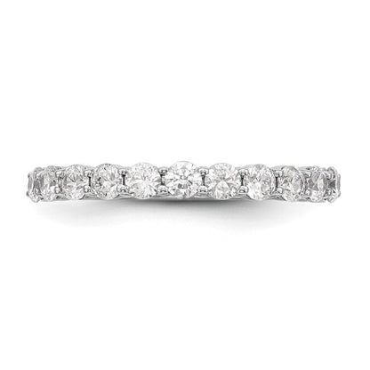 14K Weißgold Ehering mit 11 natürlichen Diamanten