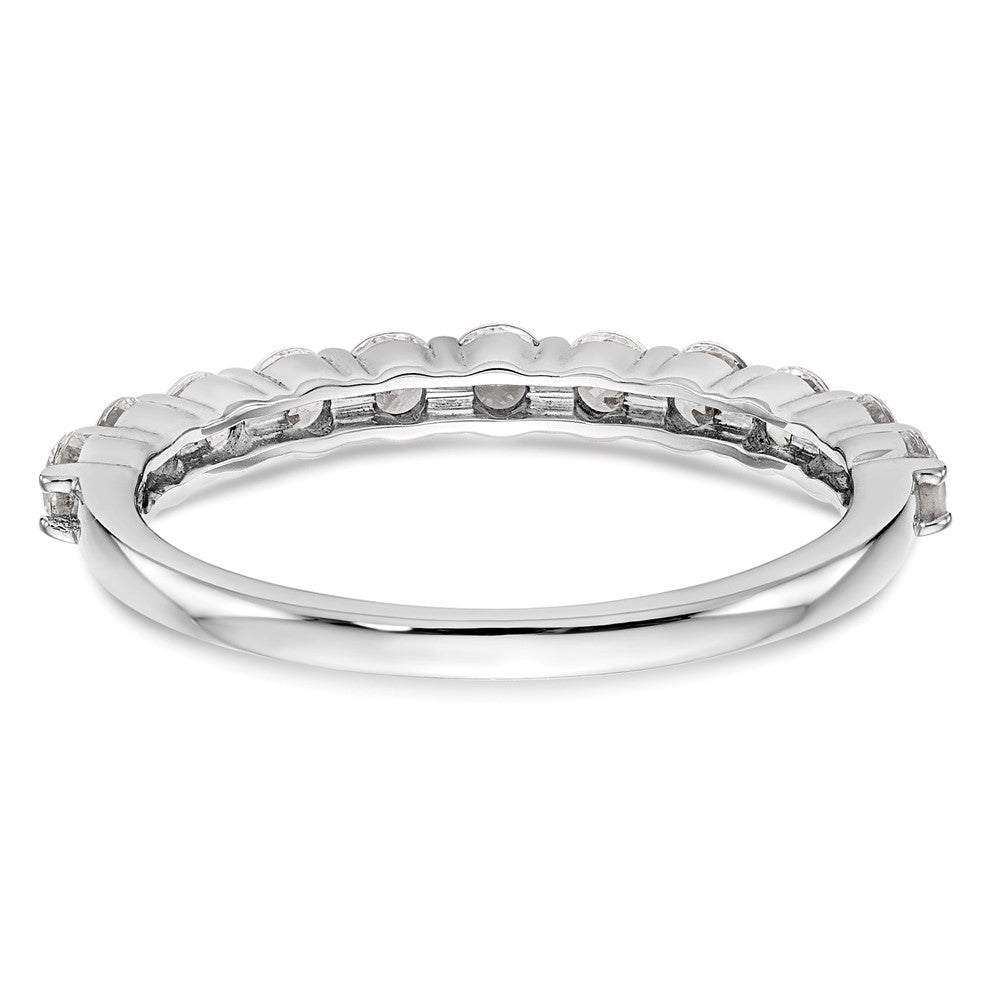 14K Weißgold 0,75 ct. Laborgezüchteter Diamant VS/SI+ G+ Elf-Stein-Ring