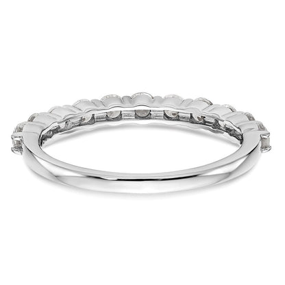14K Weißgold 0,75 ct. Laborgezüchteter Diamant VS/SI+ G+ Elf-Stein-Ring