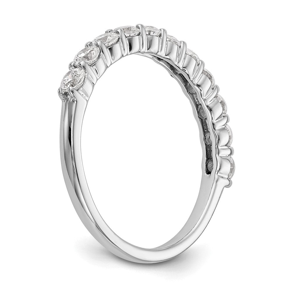 14K Weißgold 0,75 ct. Laborgezüchteter Diamant VS/SI+ G+ Elf-Stein-Ring