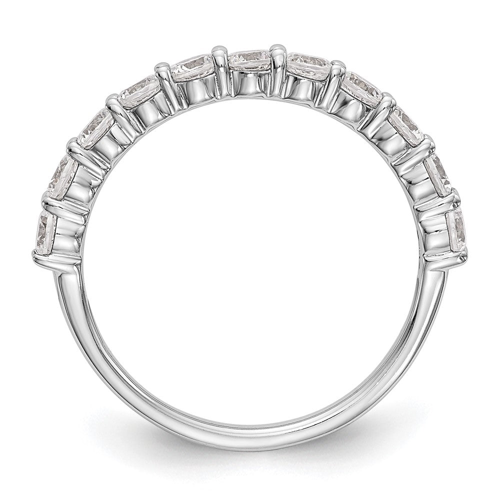 14K Weißgold Ring mit 11 Steinen aus laborgezüchteten Diamanten VS/SI+ G+