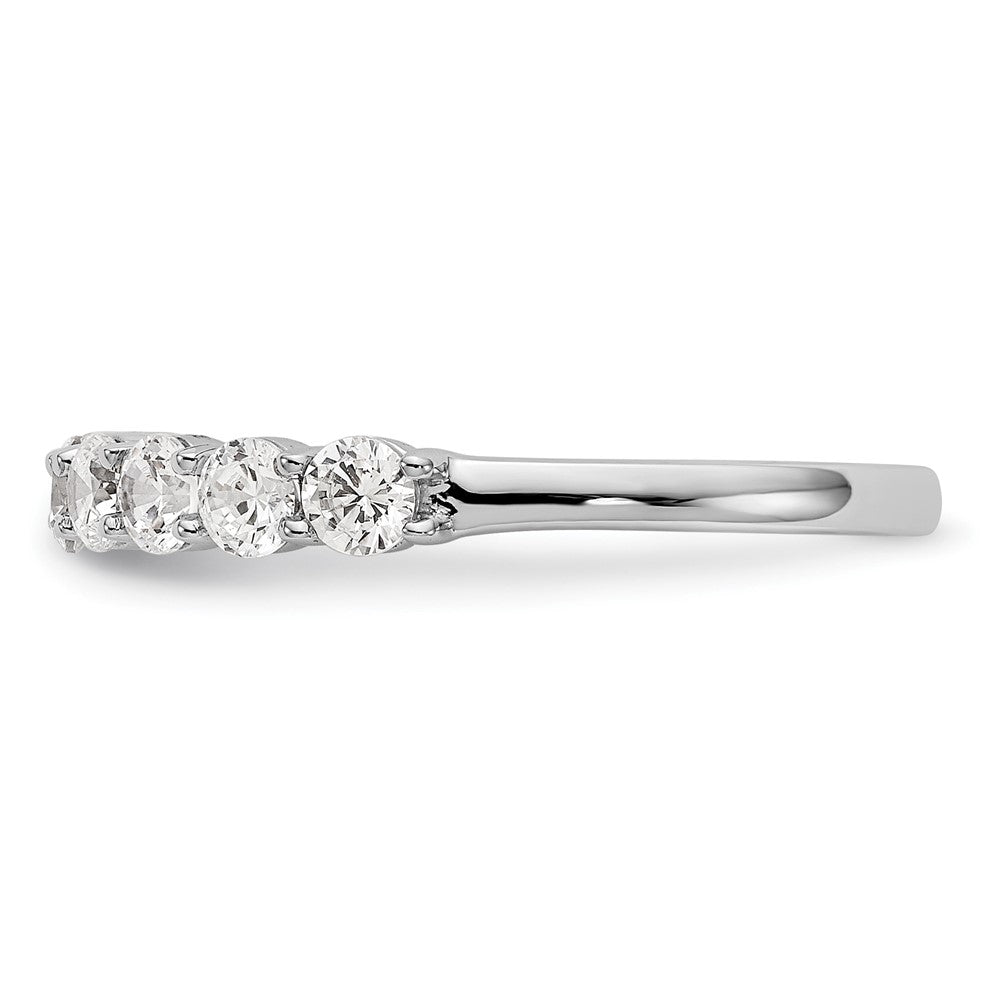 14K Weißgold Ehering mit 11 natürlichen Diamanten