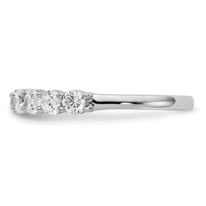 14K Weißgold Ehering mit 11 natürlichen Diamanten