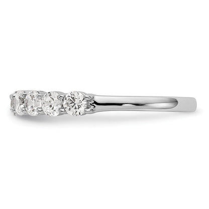 14K Weißgold Ring mit 11 Steinen aus laborgezüchteten Diamanten VS/SI+ G+