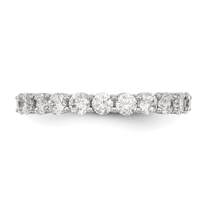 14K Weißgold Ring mit 1 ct. laborgezüchteten Diamanten, VS/SI+ G+, elf Steine