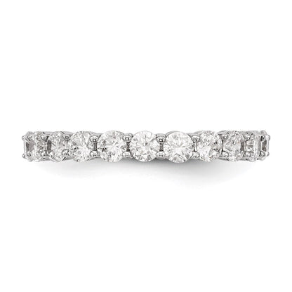 14K Weißgold Ehering mit 11 natürlichen Diamanten
