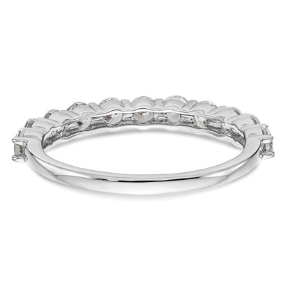 14K Weißgold Ring mit 11 Steinen aus laborgezüchteten Diamanten VS/SI+ G+