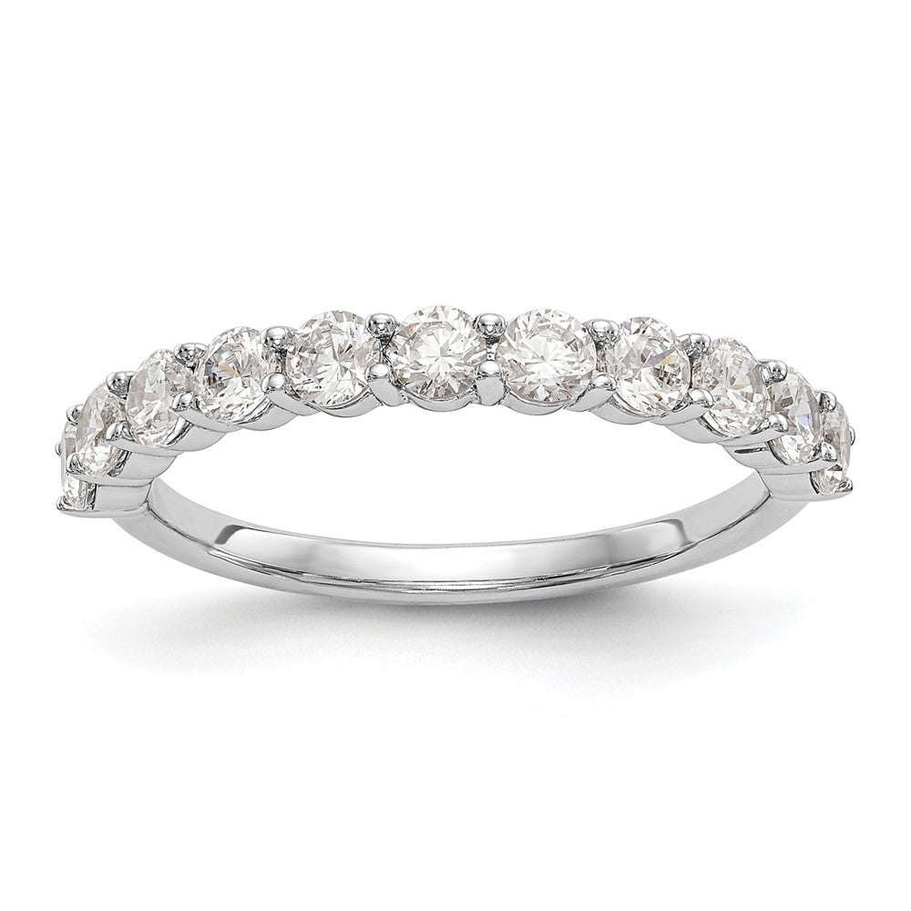14K Weißgold Ring mit 11 Steinen aus laborgezüchteten Diamanten VS/SI+ G+