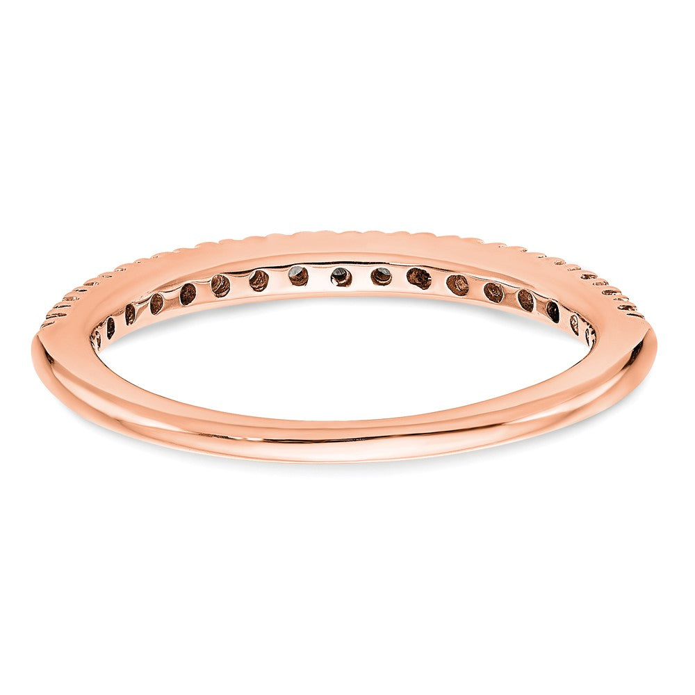 14K Roségold Ehering mit echten Diamanten