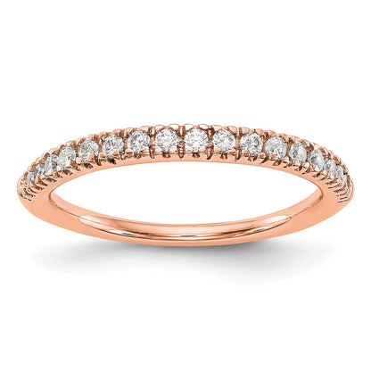 14K Roségold Ehering mit echten Diamanten