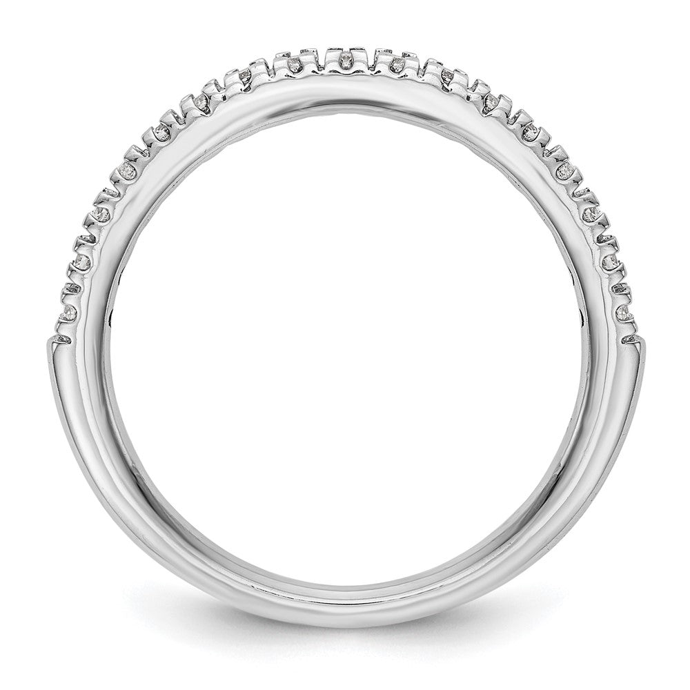 14K Weißgold Ehering mit natürlichen Diamanten, 0,255 ct Gesamtgewicht