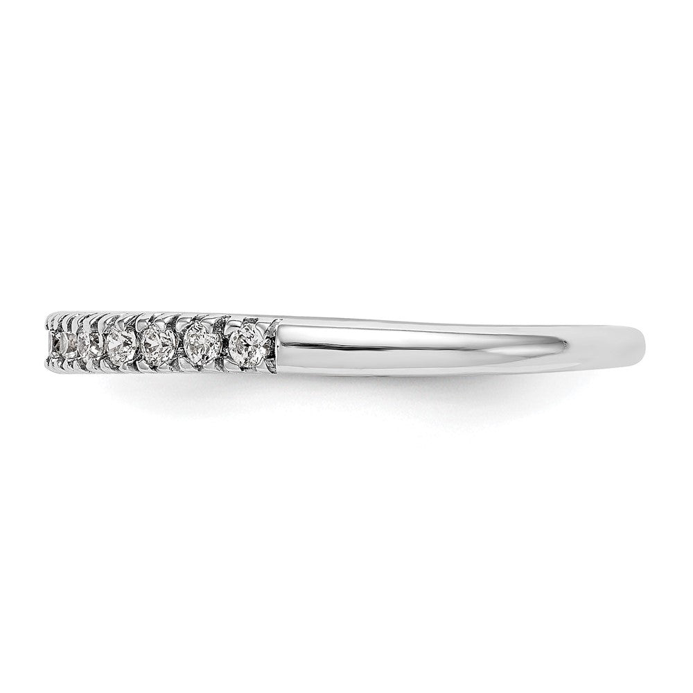 14K Weißgold Ehering mit natürlichen Diamanten, 0,255 ct Gesamtgewicht
