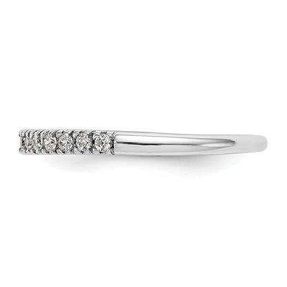 14K Weißgold Ehering mit natürlichen Diamanten, 0,255 ct Gesamtgewicht