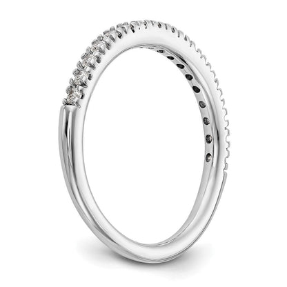 14K Weißgold Ehering mit natürlichen Diamanten, 0,255 ct Gesamtgewicht