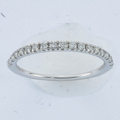 14K Weißgold Ehering mit natürlichen Diamanten, 0,255 ct Gesamtgewicht
