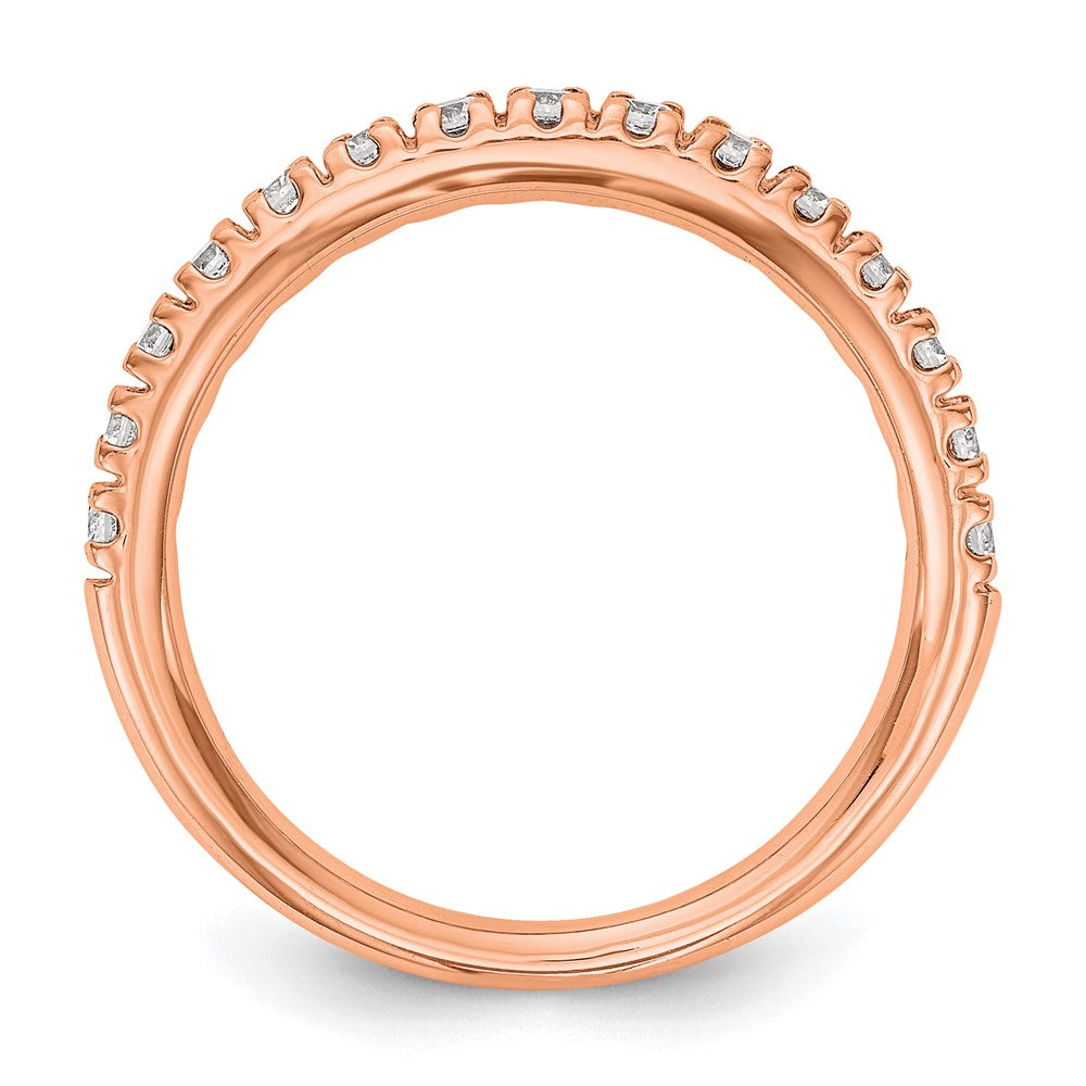 True Origin 14K Roségold 1/2 Karat Im Labor Gezüchtet Diamant Vs+ F+ Komplett Ehering Ring