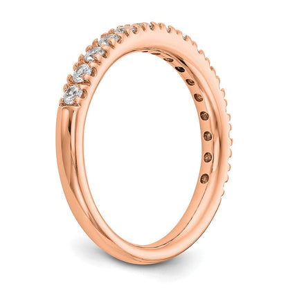 True Origin 14K Roségold 1/2 Karat Im Labor Gezüchtet Diamant Vs+ F+ Komplett Ehering Ring