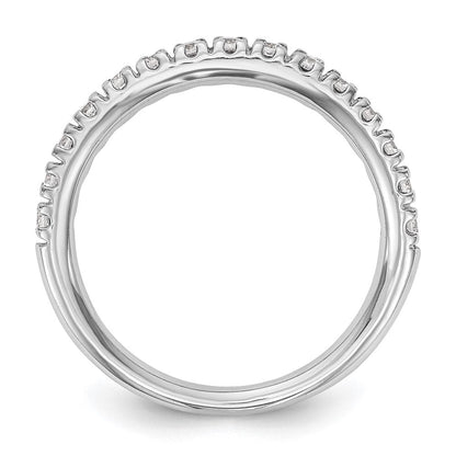 14K Weißgold Ehering für Damen mit natürlichen Diamanten, 0,495 ct Gesamtgewicht