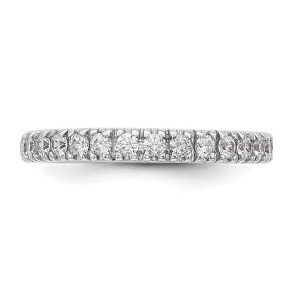 14K Weißgold Ehering für Damen mit natürlichen Diamanten, 0,495 ct Gesamtgewicht