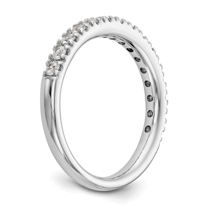 14K Weißgold Ehering für Damen mit natürlichen Diamanten, 0,495 ct Gesamtgewicht