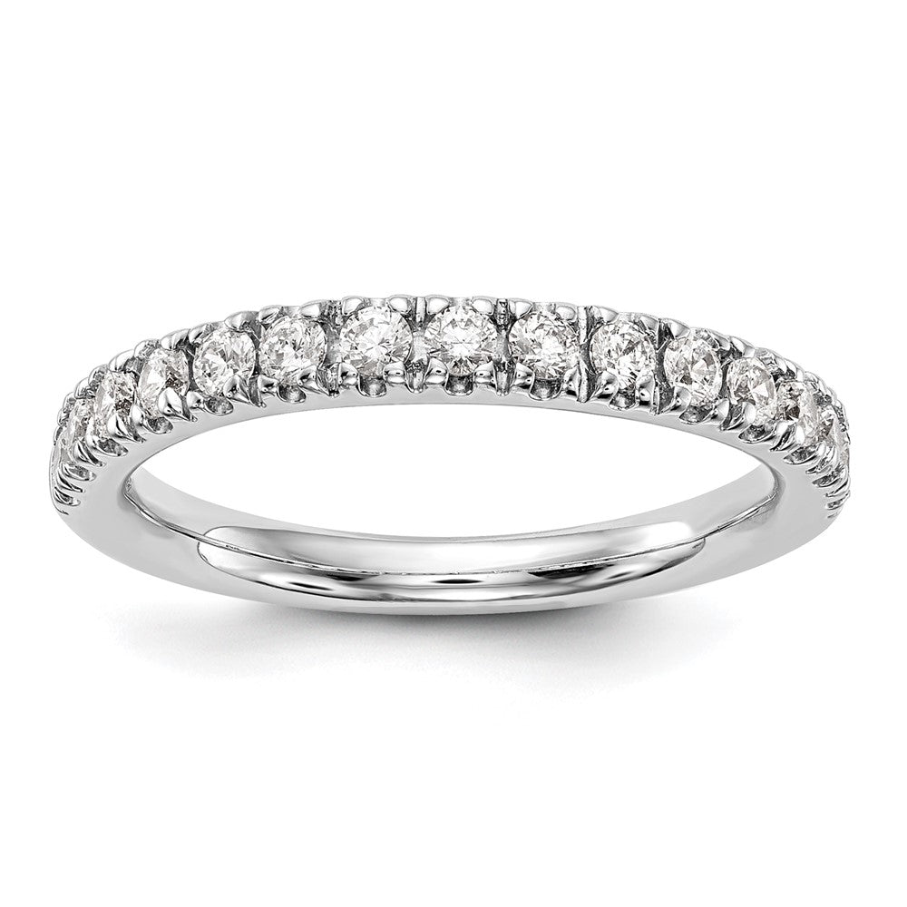 14K Weißgold Ehering für Damen mit natürlichen Diamanten, 0,495 ct Gesamtgewicht
