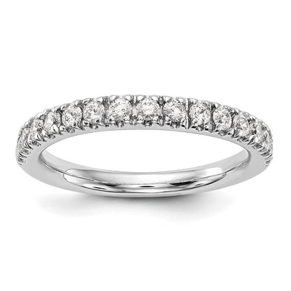 14K Weißgold Ehering für Damen mit natürlichen Diamanten, 0,495 ct Gesamtgewicht