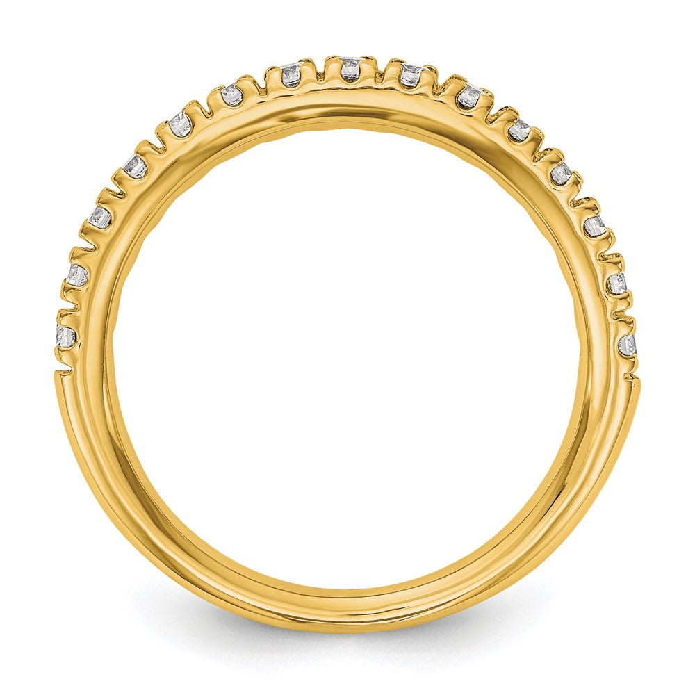 14K Gelbgold Ring mit echten Diamanten