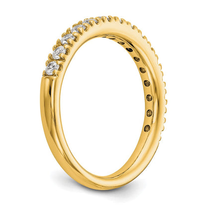 14K Gelbgold Ring mit echten Diamanten